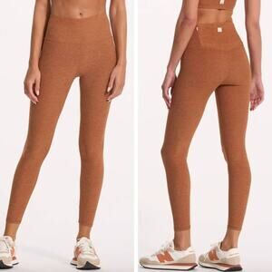 NEW Vuori Clean Elevation Leggings - Palo Santo Heather / Orange - Small
